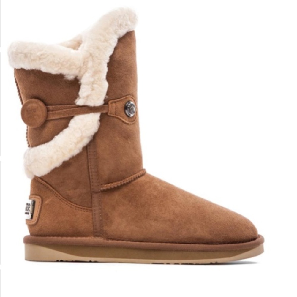 Australia Luxe Collective Nordic Shearling Short Boot Chestnut 7 7.5 38